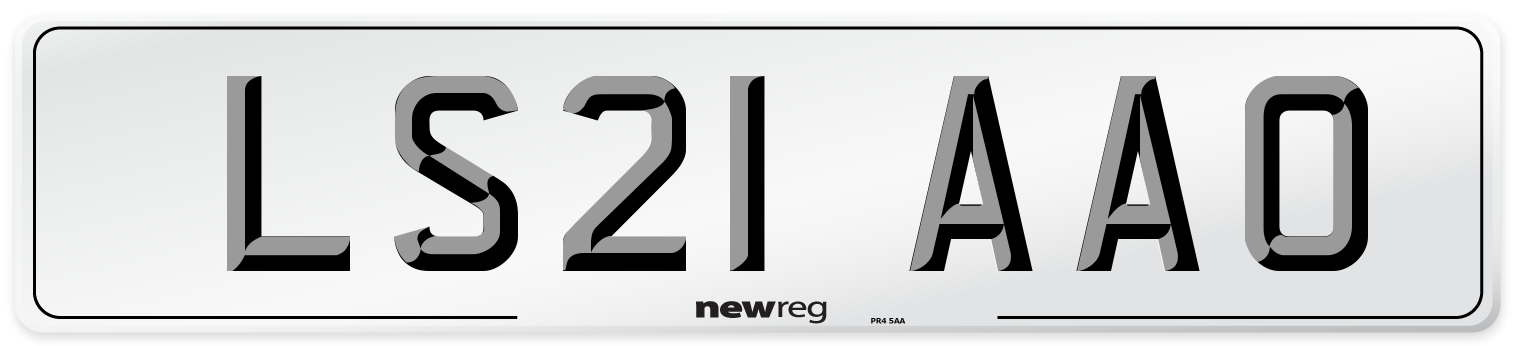 LS21 AAO Number Plate from New Reg